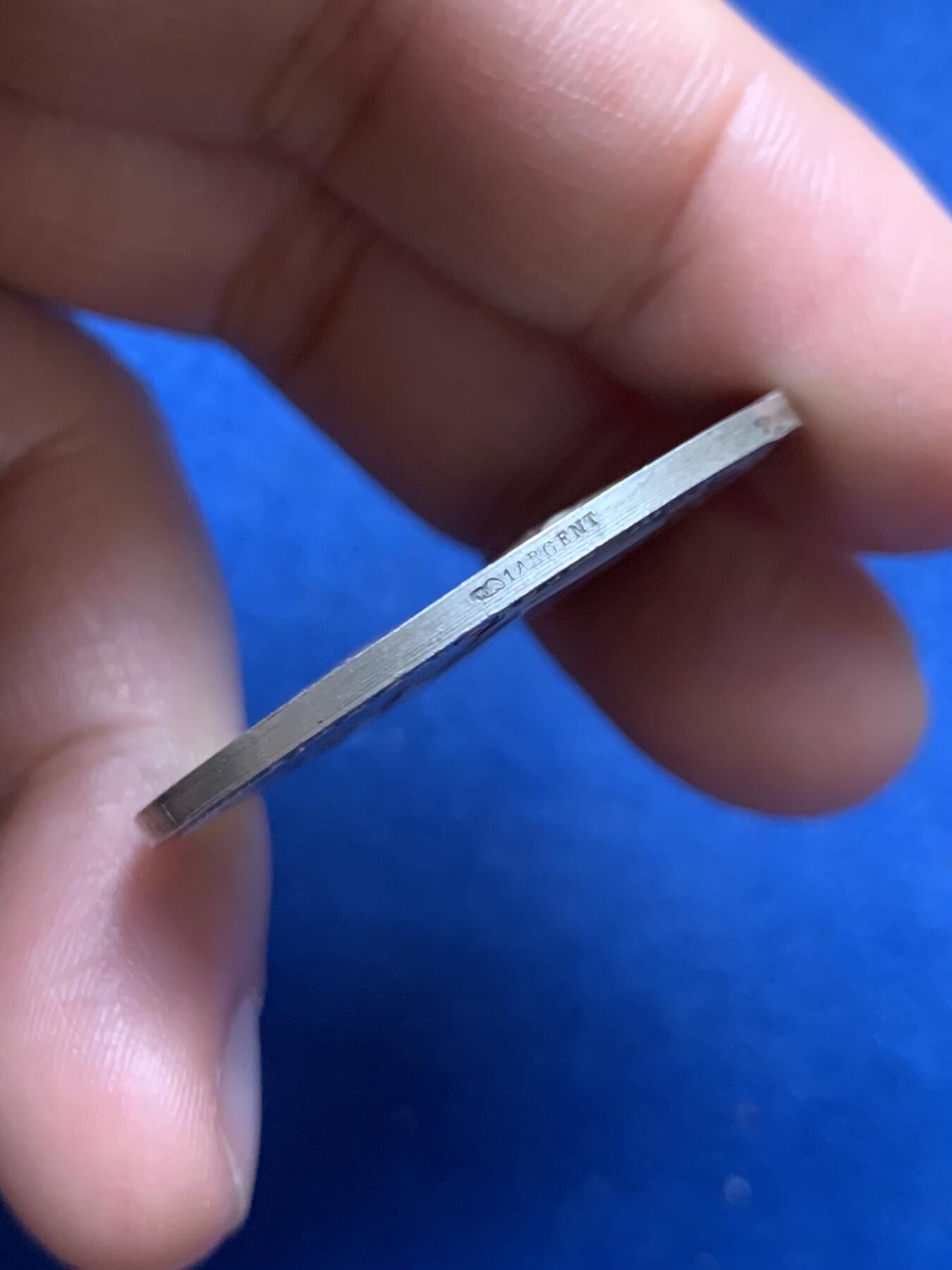 《竞宝斋》第467场 周日，周一 2场连拍 （全场包邮）欢迎送拍 名家名作 法国国家农业协会银章 丰饶角1银 24.85克 36.4mm