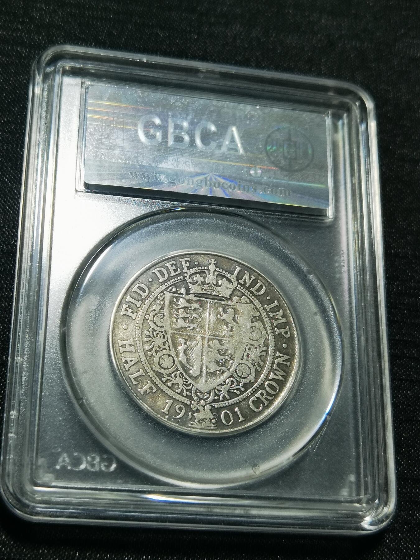 天下钱庄专场欢迎参拍 英国维多利亚披纱半克朗银币