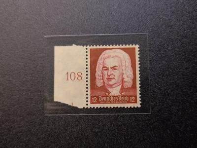 云宸嘉赏-勋臻精藏⭐️元宵节特别专拍场次🎖 - 德意志第三帝国纪念德国著名作曲家约翰・塞巴斯蒂安・巴赫（Joh. Seb. Bach） 诞辰 250 周年邮票