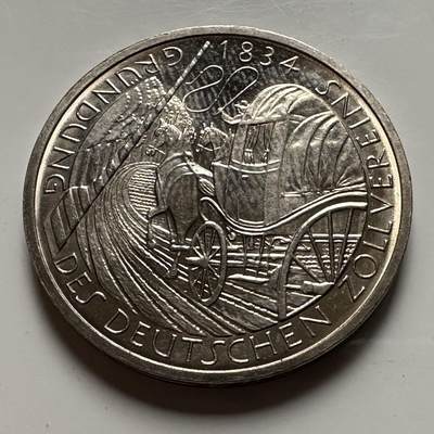 🌹外币初藏🌹🐯2026年第23场  每周二四六晚8️⃣点 接代拍 - 联邦德国1984年5马克 德国关税同盟成立150周年纪念币