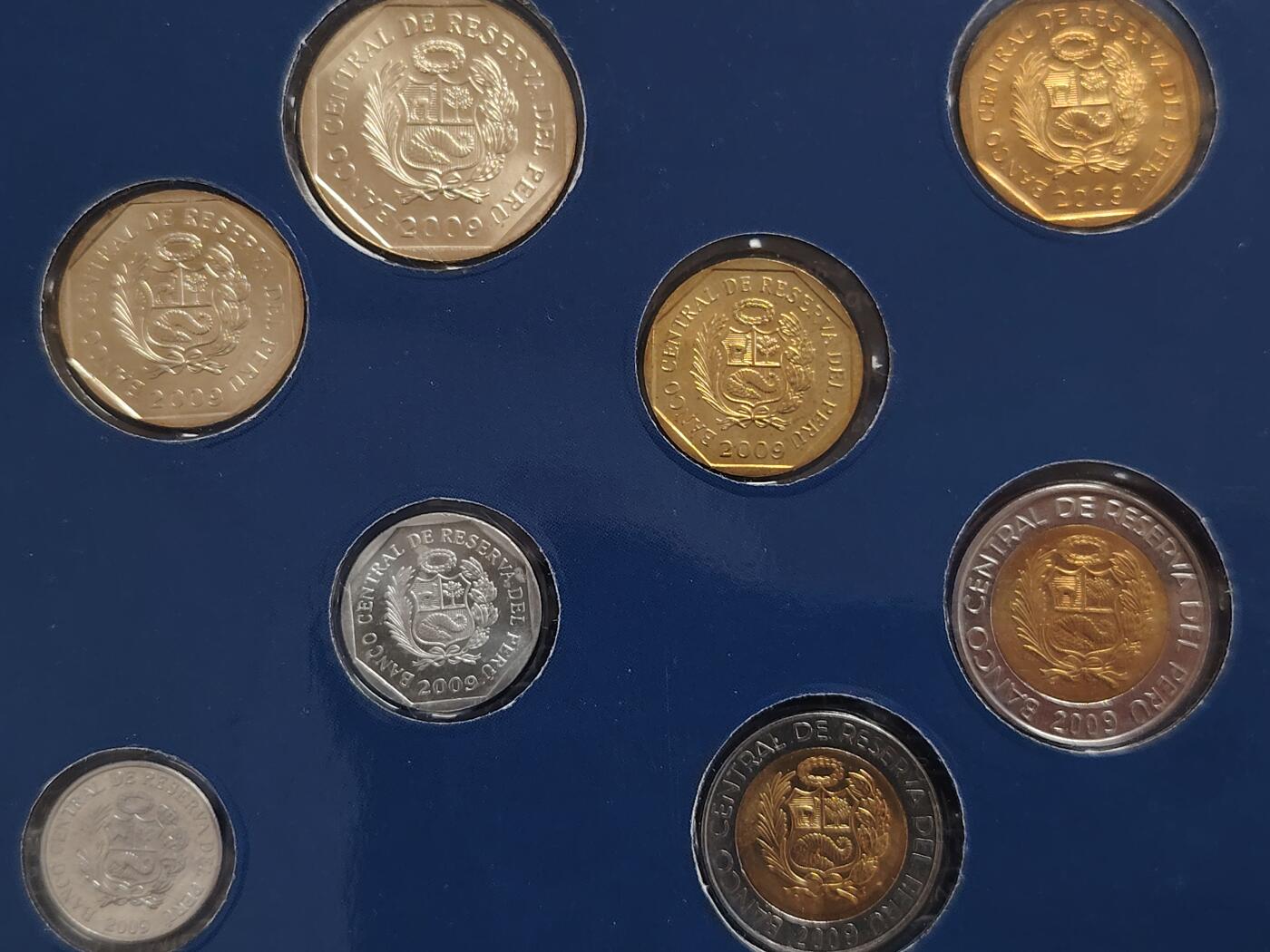 布加迪🐬～世界钱币(上海)🌾第 278 期 /  各国套币和散币 秘鲁🇵🇪 2009年套币8枚