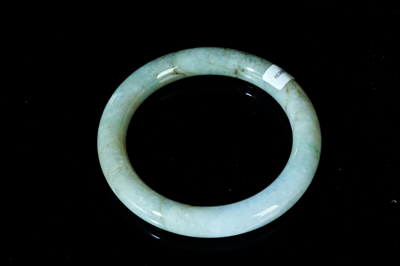 上海都达杂项专场四十四【全场包邮】  天然翡翠（A货）圆条手镯 附鉴定证书91-75