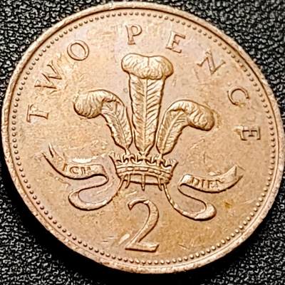 泉币菌-第204场-元宵节专场 本场拍品多 请提前出价 - 1998年英国2便士 铜币 威尔士皇冠 狮子雄狮 