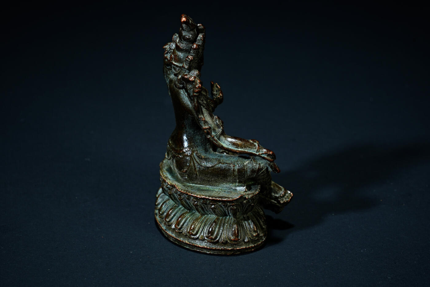 上海都达杂项专场四十四【全场包邮】  尼泊尔铜绿度母佛造像91-83