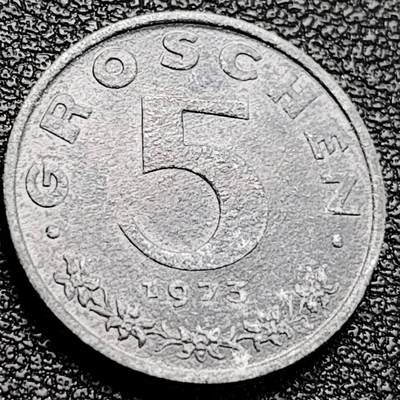 泉币菌-第204场-元宵节专场 本场拍品多 请提前出价 - 奥地利1973年 5格罗申锌制币 鹰 19毫米 2.5克 铜钱纪念币