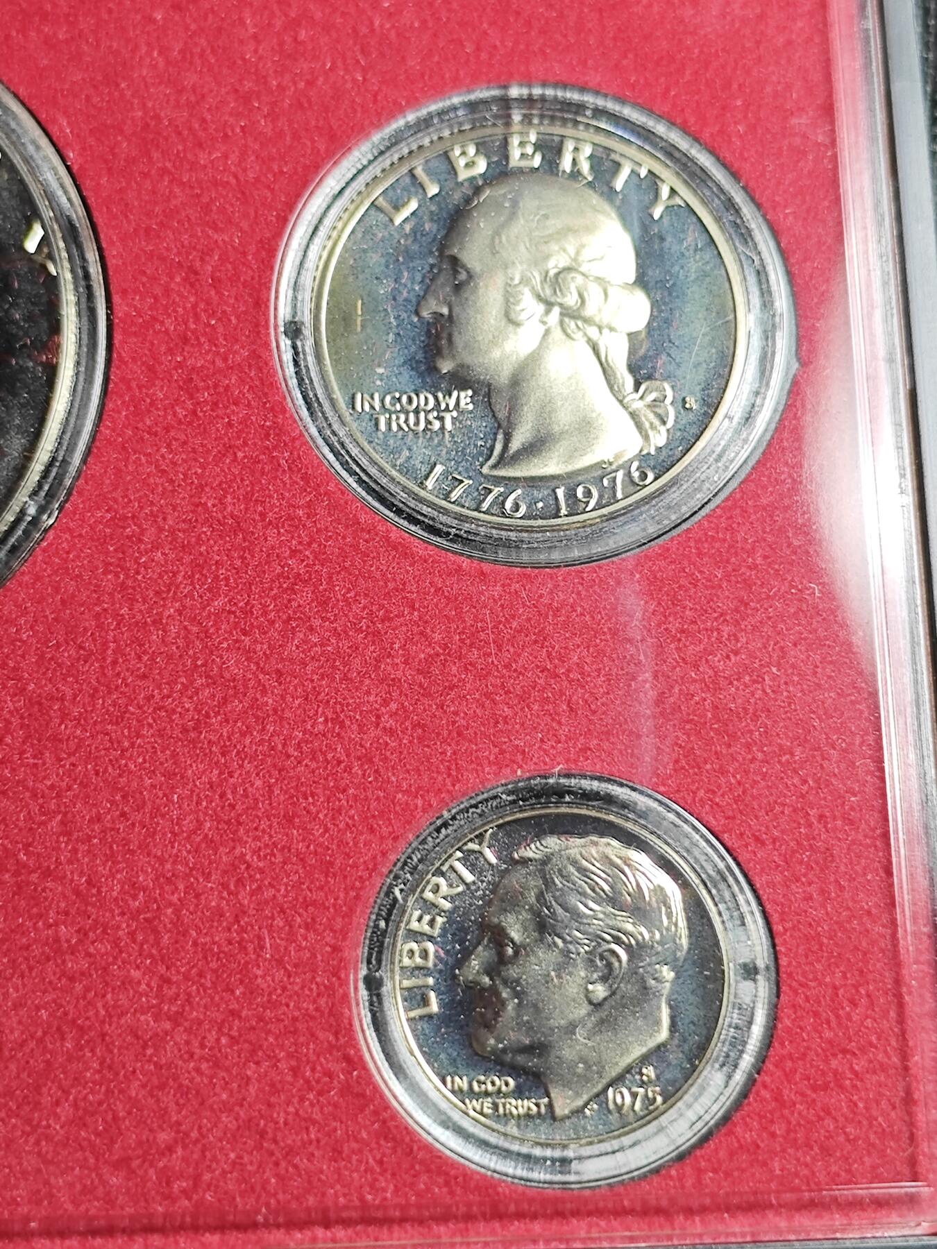 KK钱币收藏小铺   套币 批量/好品散币专场 2月预留时间 周末发货   1975美国大小面值清年精制套币 含艾克大一元精制币