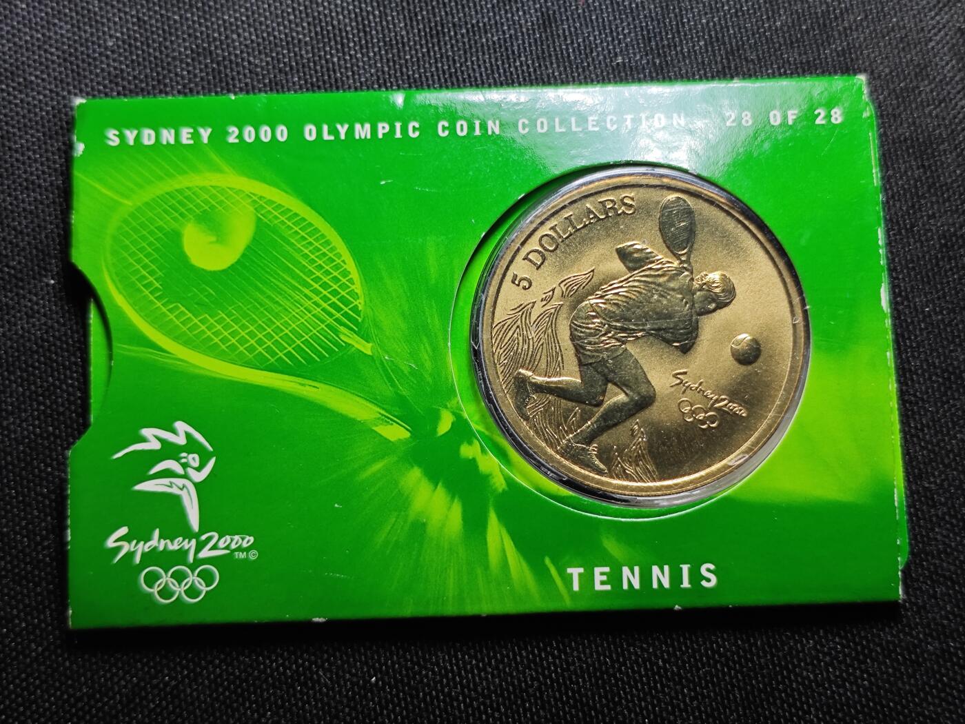 KK钱币收藏小铺   套币 批量/好品散币专场 2月预留时间 周末发货   2000澳大利亚5元奥运纪念币 卡套