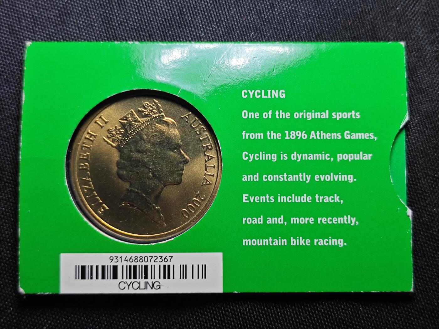 KK钱币收藏小铺   套币 批量/好品散币专场 2月预留时间 周末发货   2000澳大利亚5元奥运纪念币 卡套