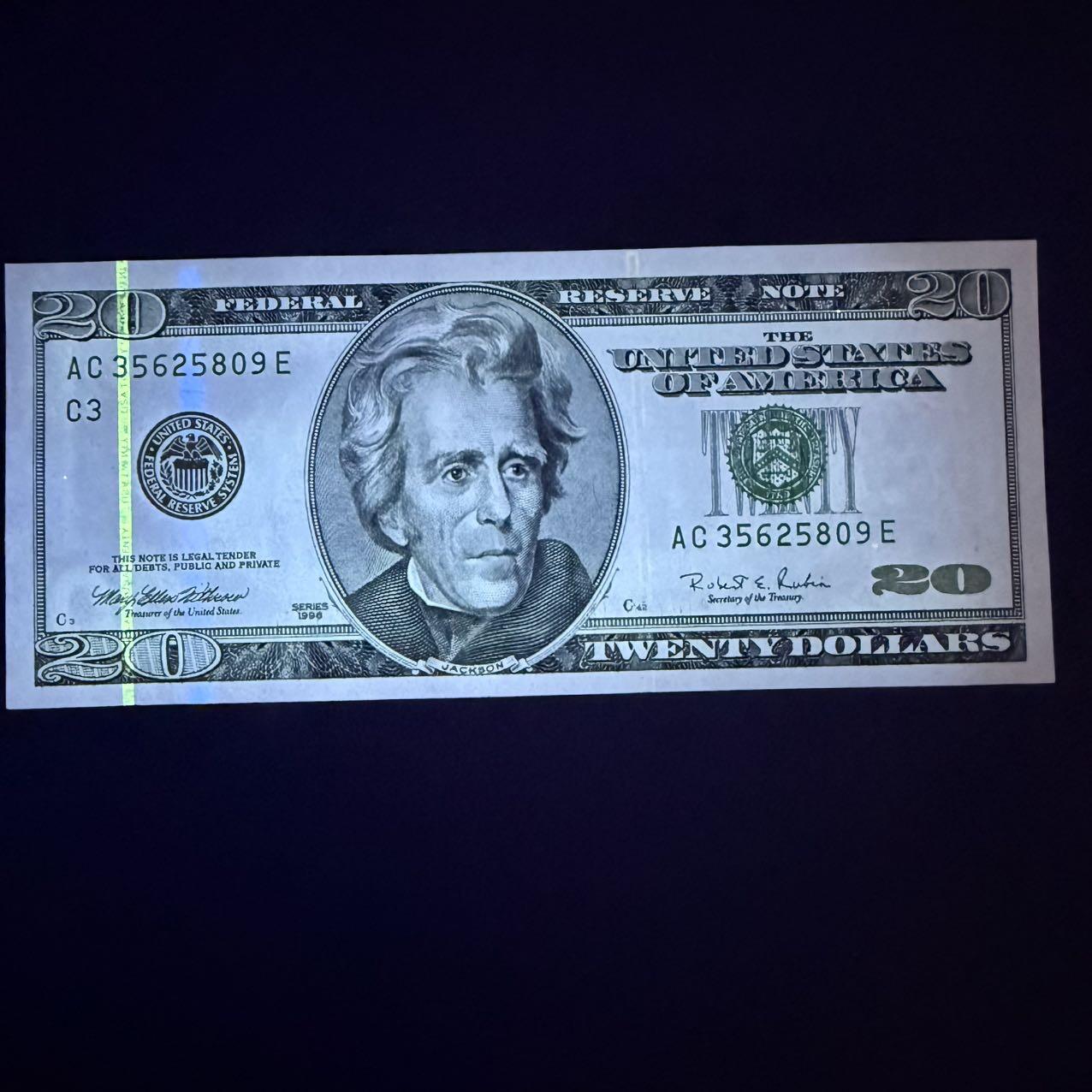 第15期 库存 美国 1996年大头20 全新unc- 