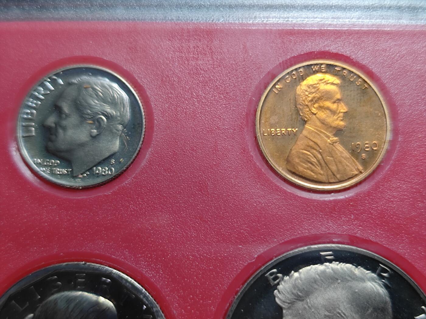 KK钱币收藏小铺   套币 批量/好品散币专场 2月预留时间 周末发货  1980美国大小面值清年精制套币 含苏珊一元精制币