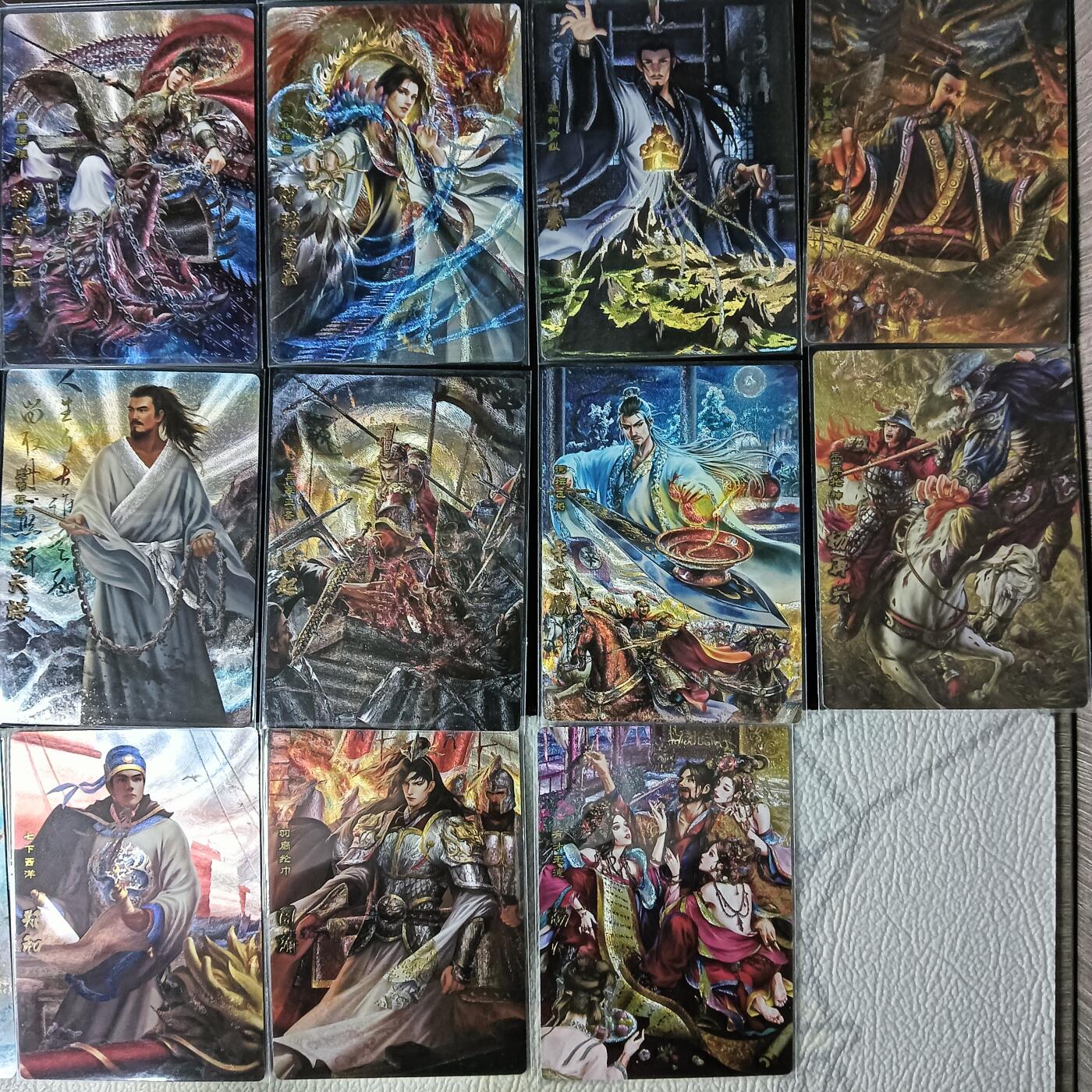 花开卡拍第61期（3月7号周六截拍，品控勿拍!!!拍品不寄存，运费5元（新疆需补运费差价或顺丰到付），自制卡难免瑕疵，可能存在轻微撞角爆边等出厂瑕疵，品控介意勿拍！） 卡玩帕克神州群英志第三弹 男卡34张 粗闪