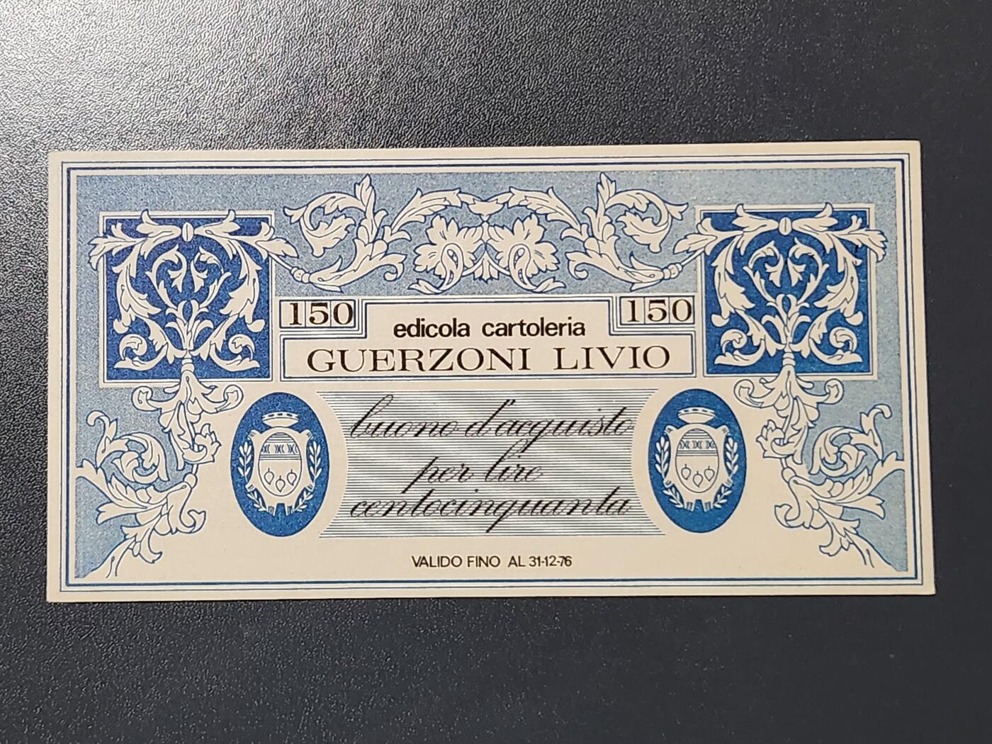 3月2号晚上8点 外国纸币自动截拍第33场 全新UNC 意大利 1976年150里拉 支票