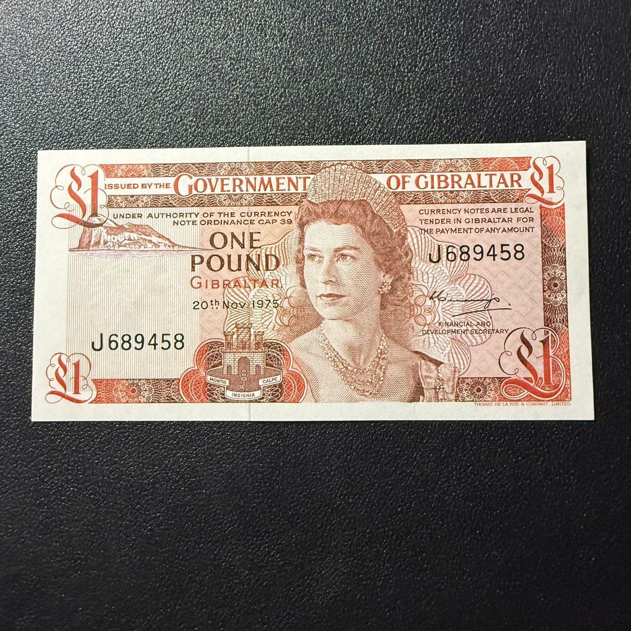 第15期 库存 直布罗陀1975年1镑 全新unc