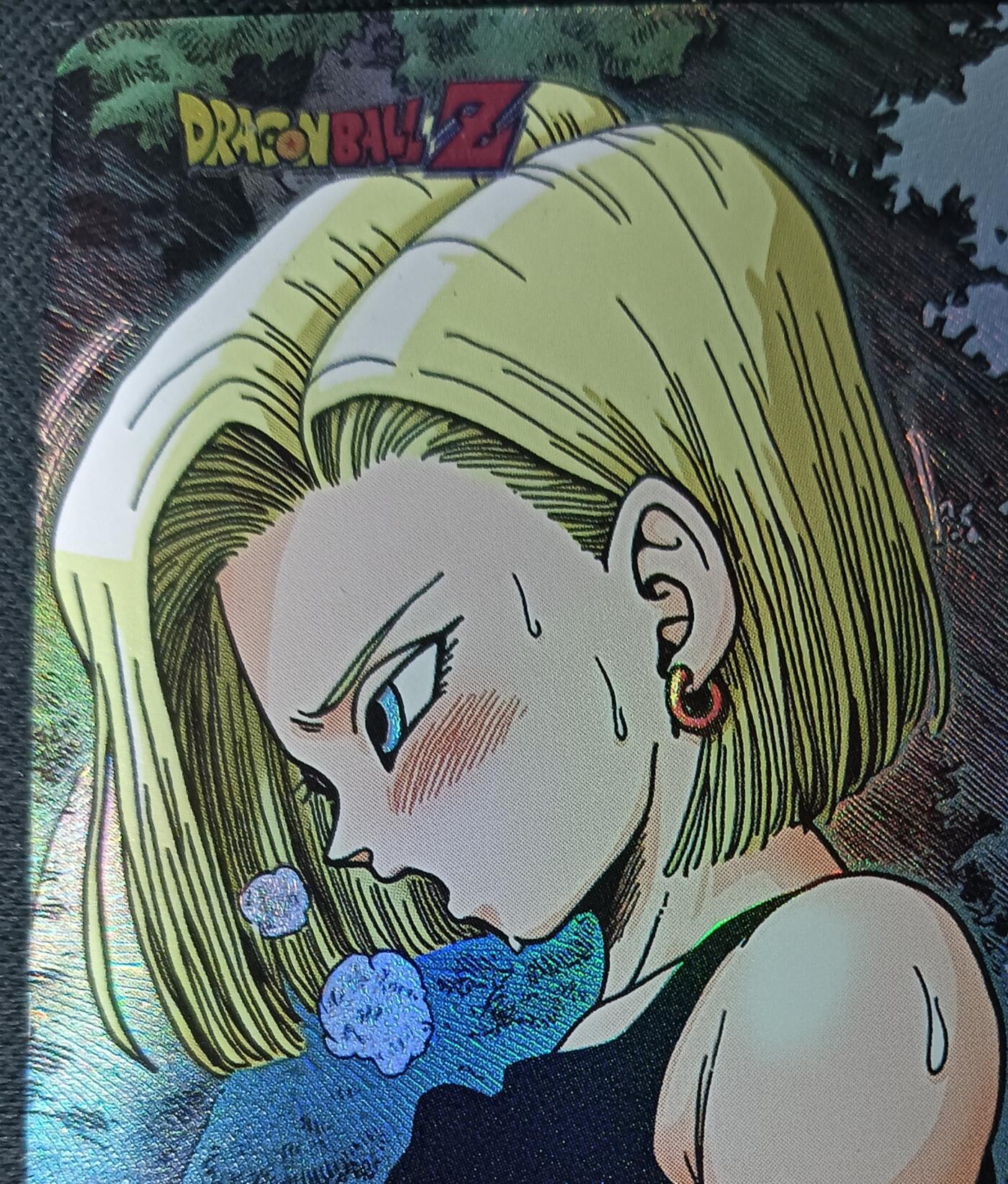 花开卡拍第61期（3月7号周六截拍，品控勿拍!!!拍品不寄存，运费5元（新疆需补运费差价或顺丰到付），自制卡难免瑕疵，可能存在轻微撞角爆边等出厂瑕疵，品控介意勿拍！） 嘎嘎鸭 龙珠18号 正反艺术卡 彩闪