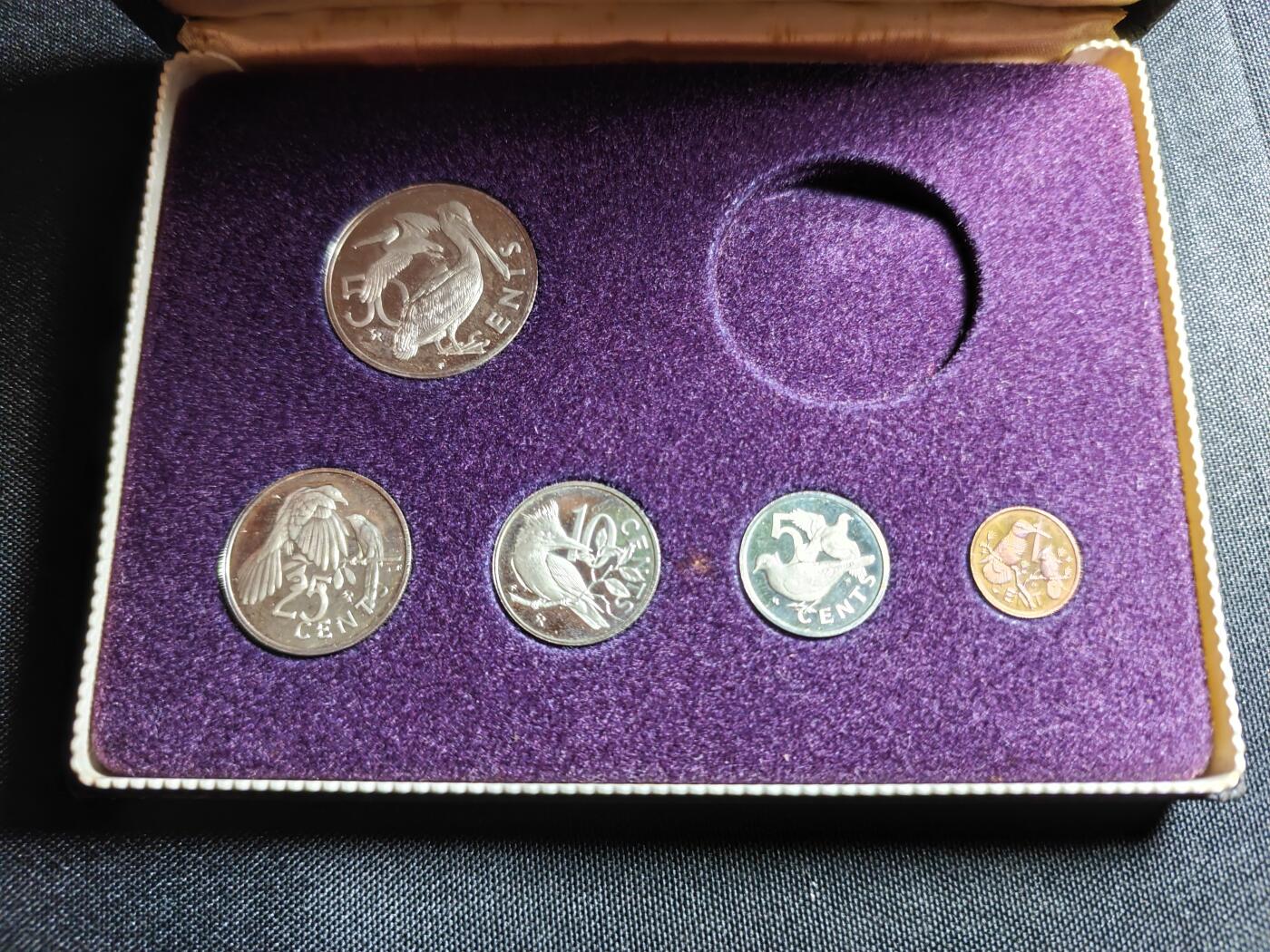 KK钱币收藏小铺   套币 批量/好品散币专场 2月预留时间 周末发货  1973维尔京群岛精制铜镍套币