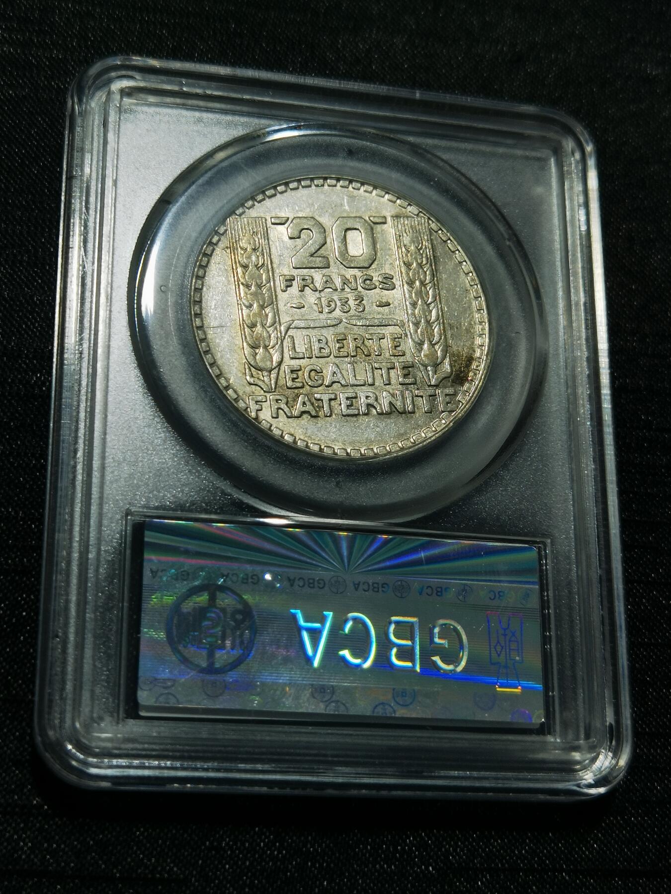 天下钱庄专场欢迎参拍 法国自由女神20法郎银币