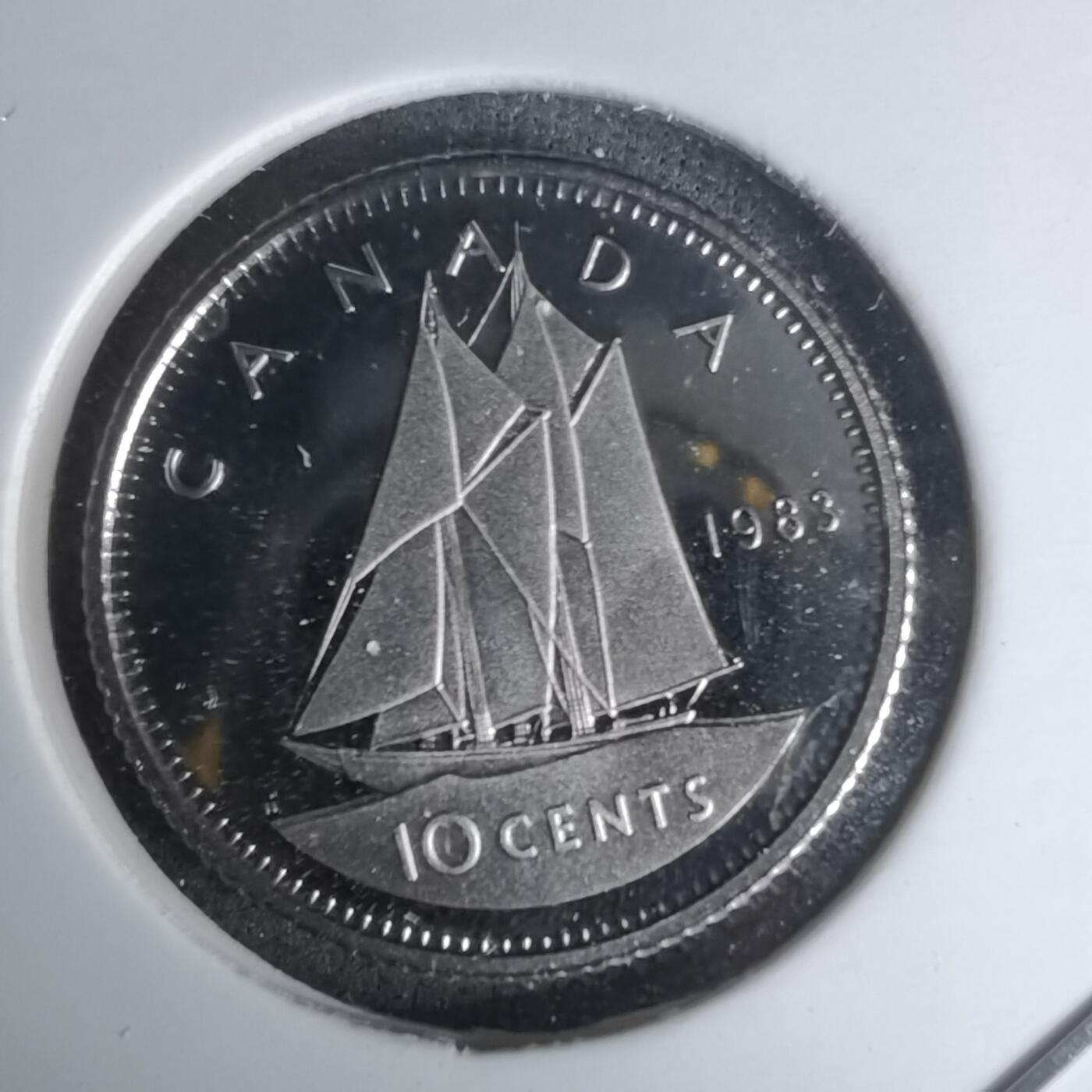 沼泽如烟--第1011场 加拿大1983年10分精制币