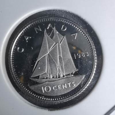 沼泽如烟--第1011场 - 加拿大1983年10分精制币