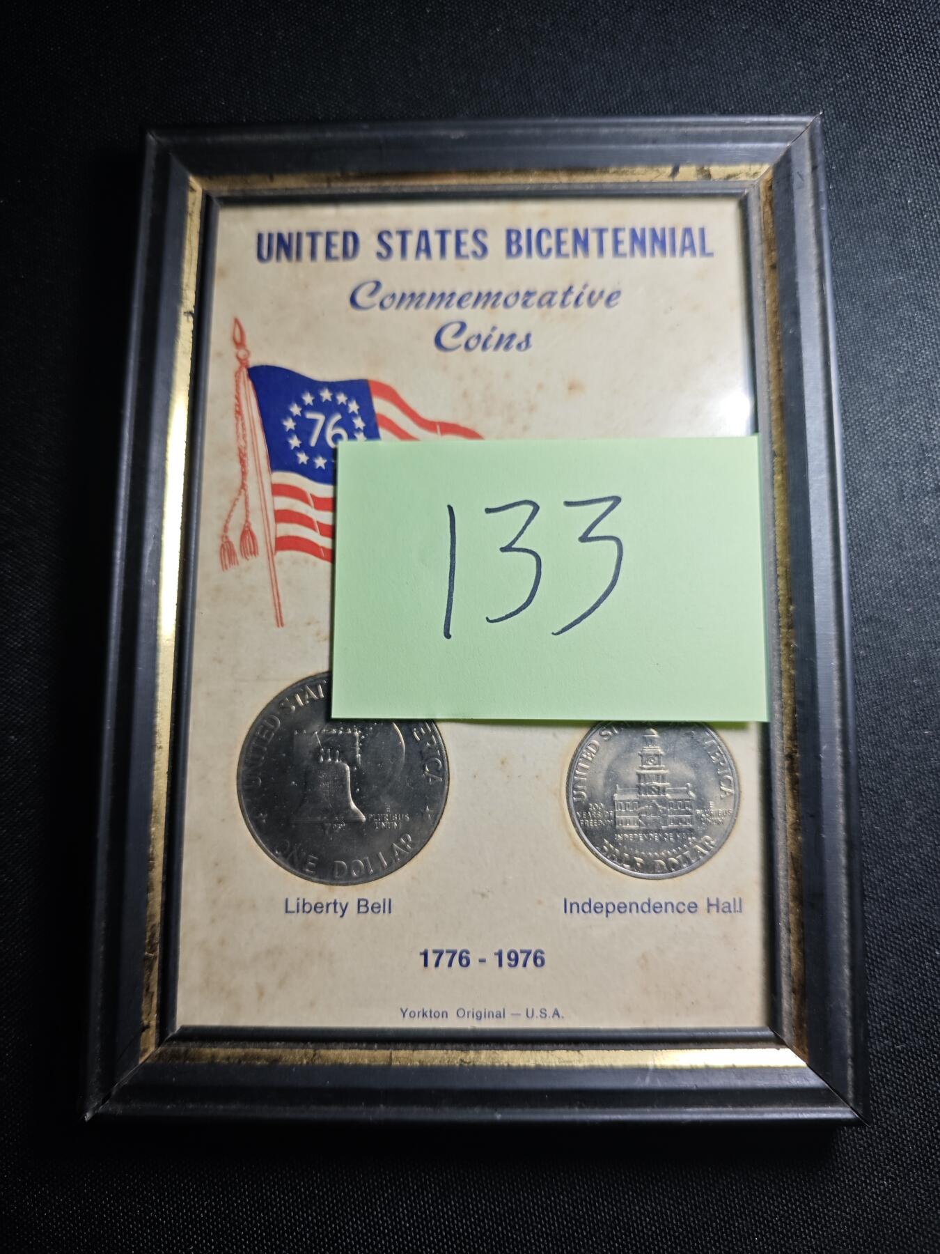 KK钱币收藏小铺   套币 批量/好品散币专场 2月预留时间 周末发货  美国建国200周年纪念 相框挂件