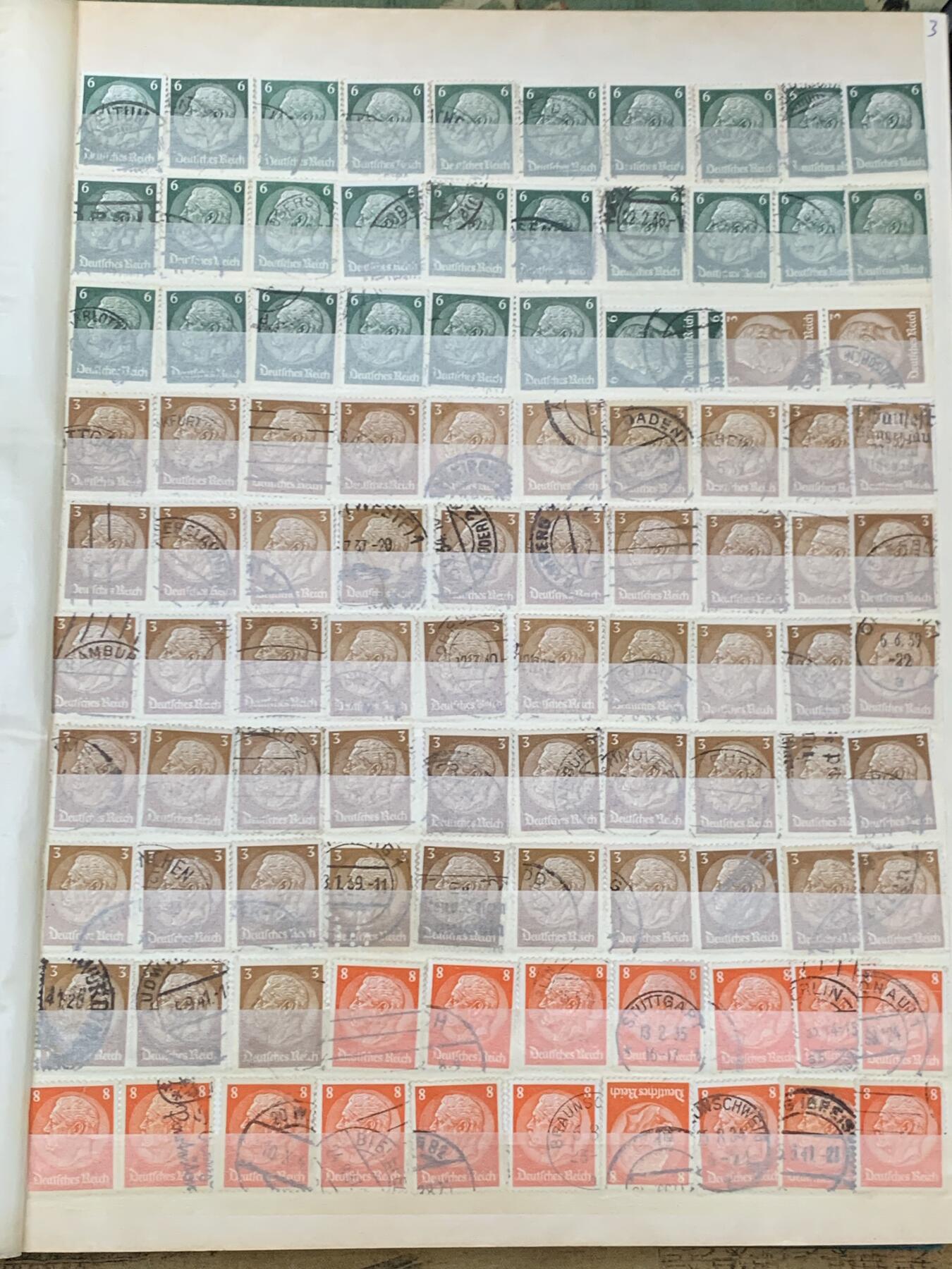 《竞宝斋》第467场 周日，周一 2场连拍 （全场包邮）欢迎送拍 德国老玩家珍藏邮票，德紧时期到一战，二战，以及二战后期邮票，具体数量见图。