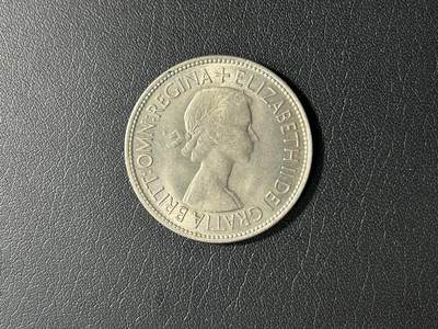 【铜匠收藏】★第141★散币专场 不寄存，30包邮。不满30元，支付5元运费。《接受代拍 代送NGC评级》 - 英国 1953年 半克朗铜镍币