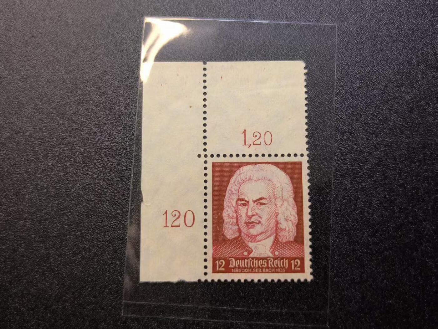 云宸嘉赏-勋臻精藏⭐️年后精品专拍场次🎖 德意志第三帝国著名作曲家 ** 约翰・塞巴斯蒂安・巴赫（Joh. Seb. Bach） 诞辰 250 周年纪念邮票