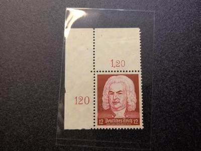 云宸嘉赏-勋臻精藏⭐️元宵节特别专拍场次🎖 - 德意志第三帝国著名作曲家 ** 约翰・塞巴斯蒂安・巴赫（Joh. Seb. Bach） 诞辰 250 周年纪念邮票