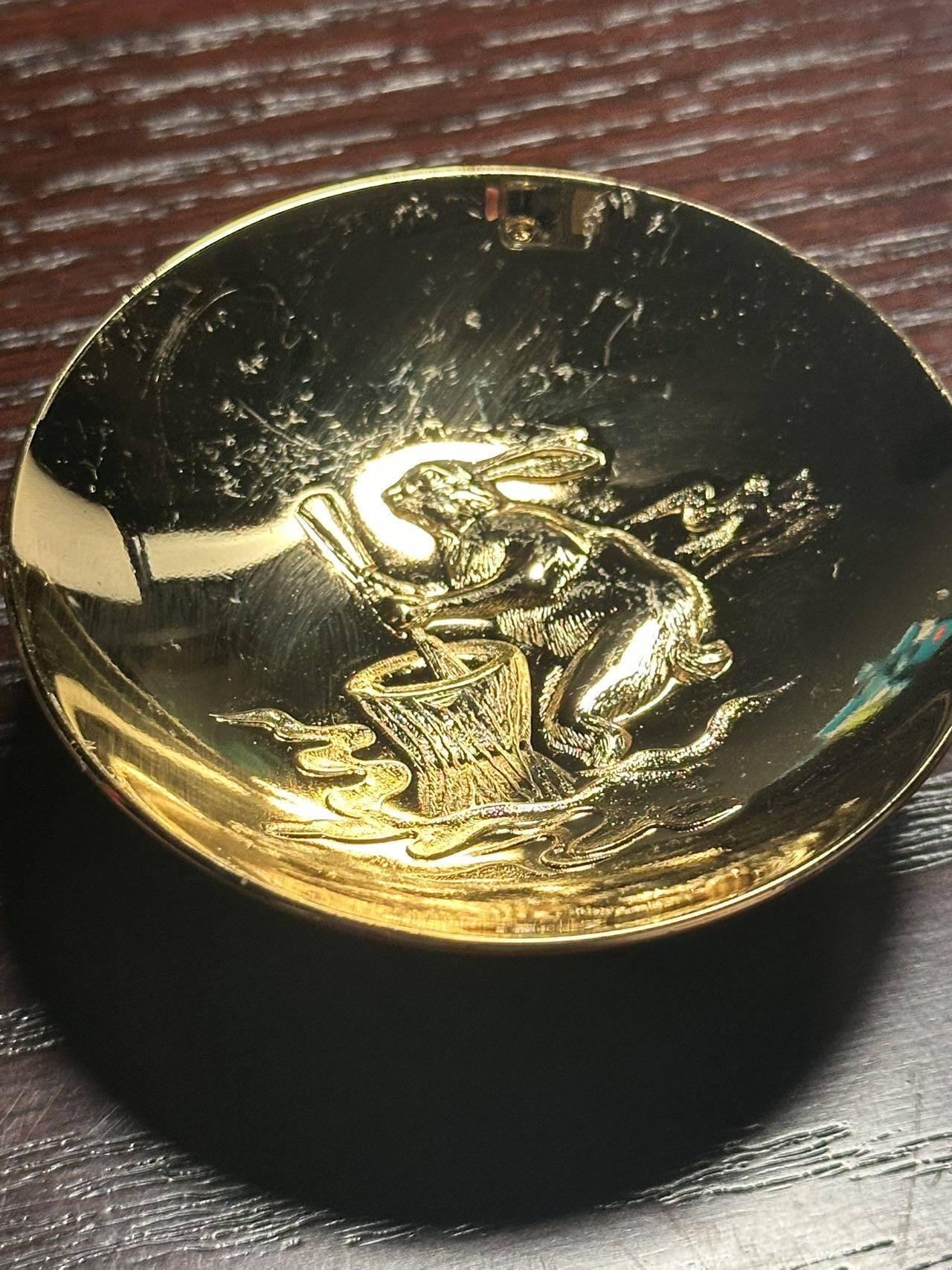 丙午马年开年第三场（大更新） 镀金小茶碗一个！71g，很精美，24K，（不设起拍，放漏）