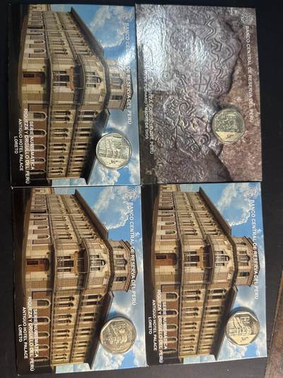 ❤️【币观天下】❤️ 第343期钱币秒杀拍卖场- 2026.3.6周五晚上6点半场 长期征集拍品  - 秘鲁铜币官方卡4枚一组