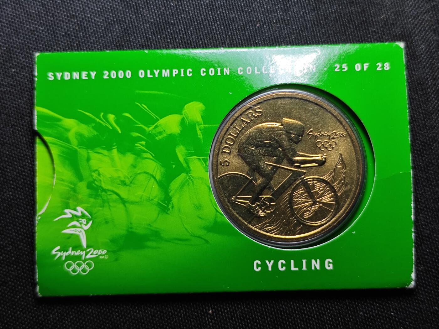 KK钱币收藏小铺   套币 批量/好品散币专场 2月预留时间 周末发货   2000澳大利亚5元奥运纪念币 卡套