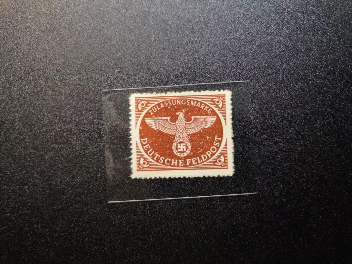 云宸嘉赏-勋臻精藏⭐️年后精品专拍场次🎖 德意志第三帝国军邮许可票（Zulassungsmarke） 用于授权邮件通过德国战地邮政（Deutsche Feldpost）系统寄送，并非普通邮资邮票