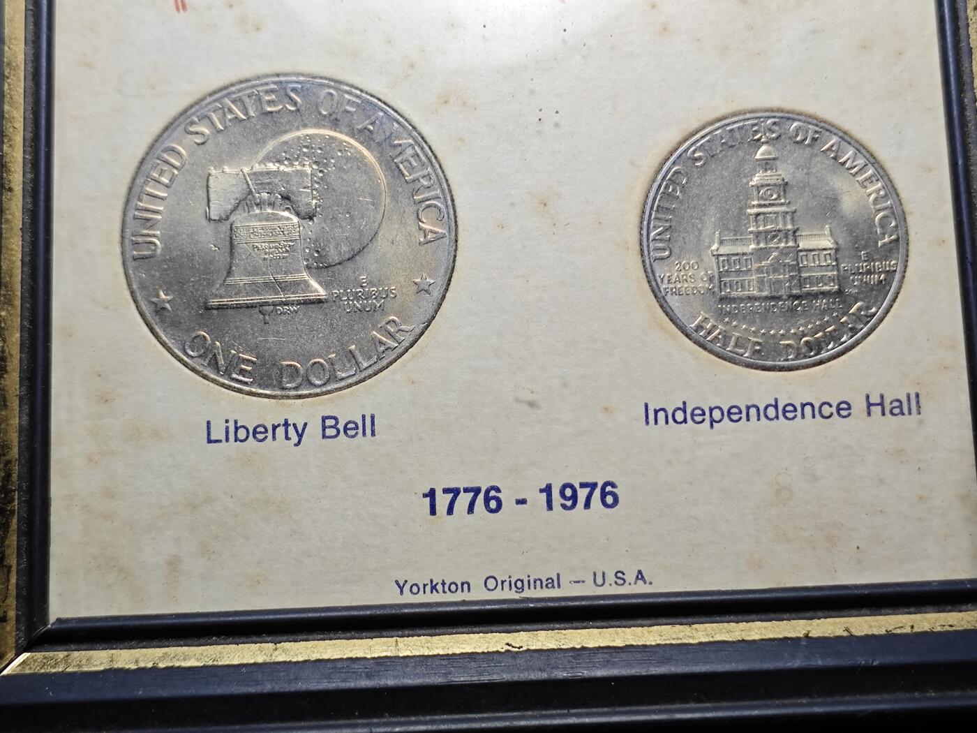 KK钱币收藏小铺   套币 批量/好品散币专场 2月预留时间 周末发货  美国建国200周年纪念 相框挂件