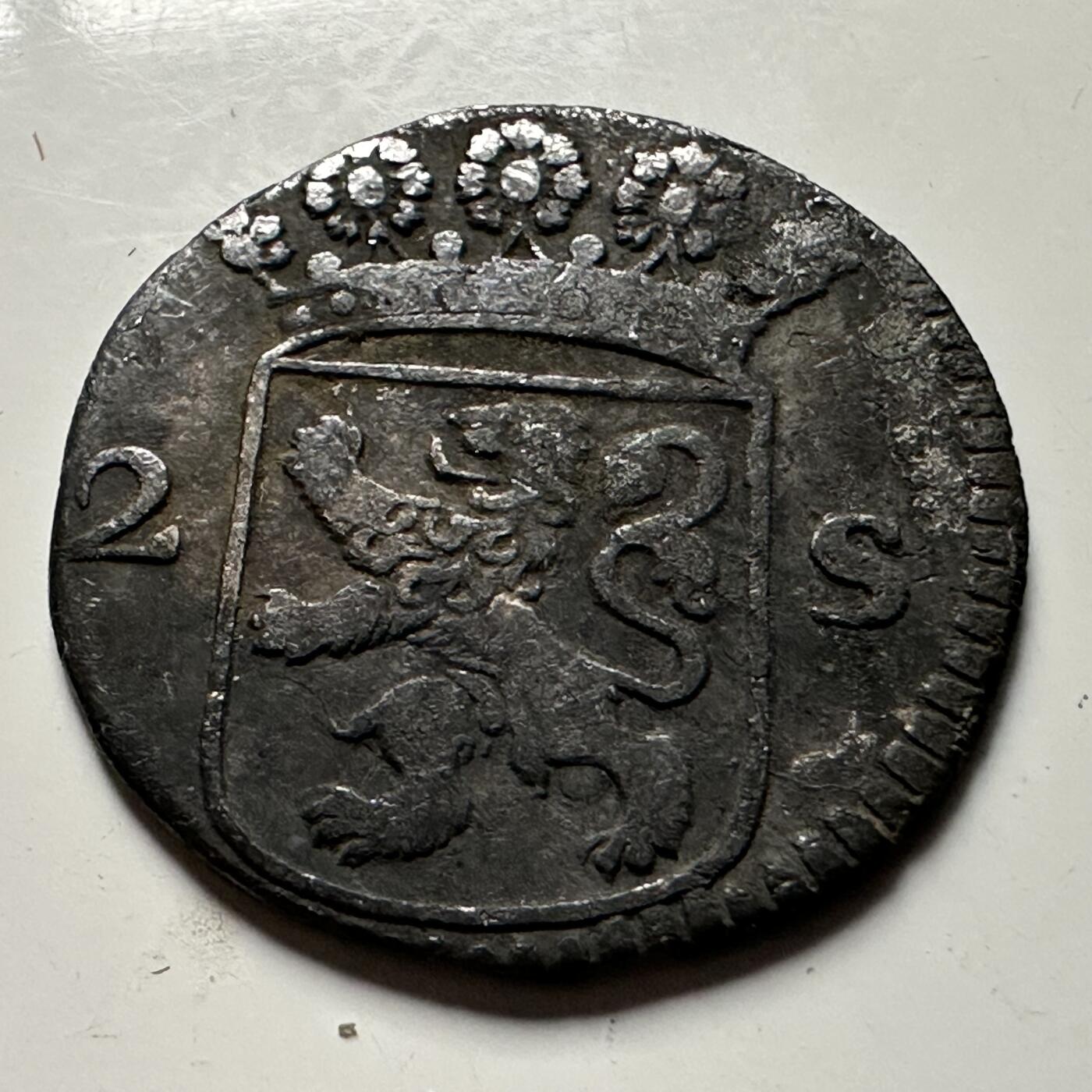 🌹外币初藏🌹🐯2026年第23场  每周二四六晚8️⃣点 接代拍 荷兰1734年荷兰省2S银币，直径约18.8mm