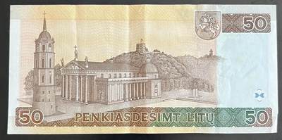 小福收藏拍卖第202期 流通品相裸钞 特惠场 本场全部为欧洲纸币【佣金仅收2% 不设最低佣金 全场包邮】 立陶宛 2003年 50立特 XF