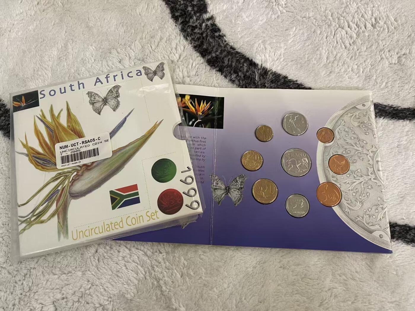 ❤️【币观天下】❤️ 第343期钱币秒杀拍卖场- 2026.3.6周五晚上6点半场 长期征集拍品  南非1999年官方套币 原装 铜币背面正常氧化