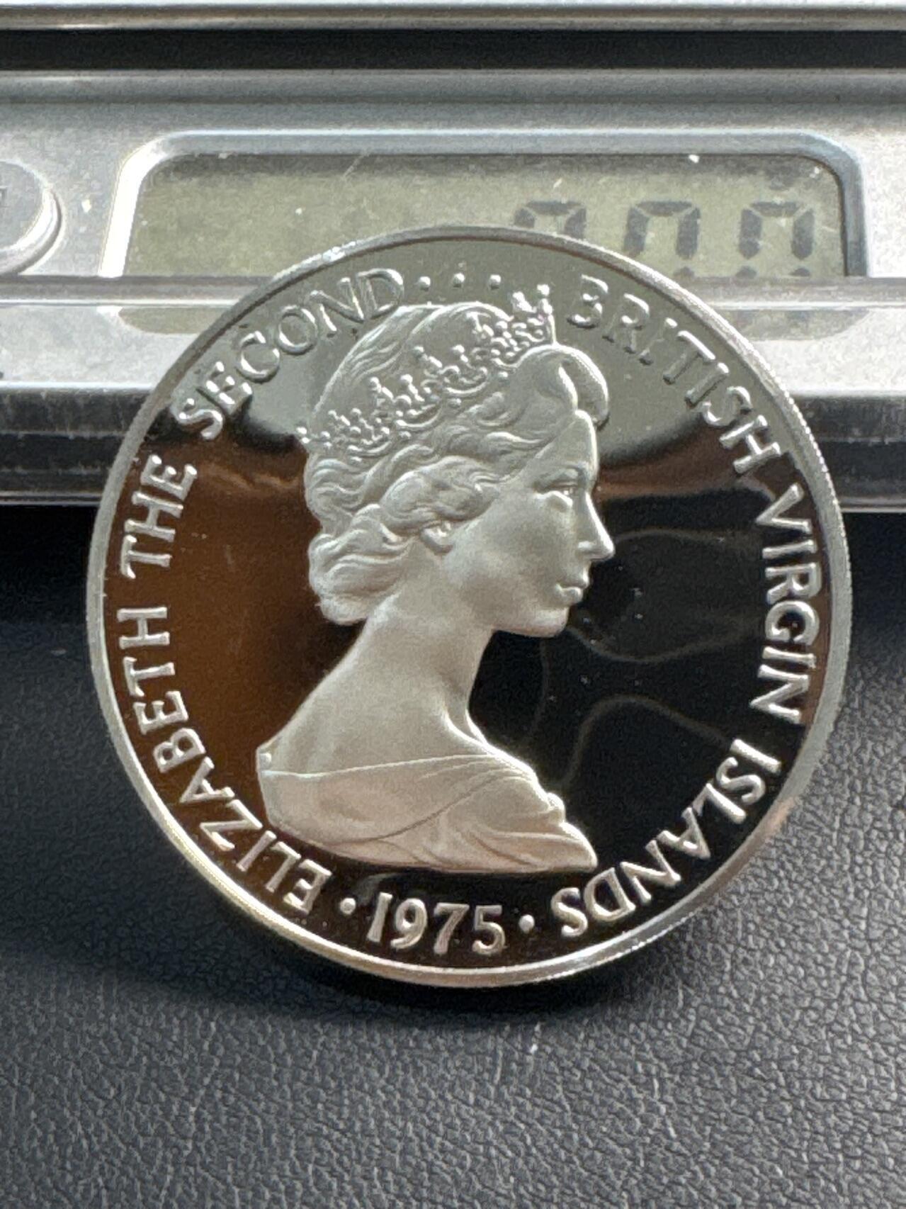 ❤️【币观天下】❤️ 第343期钱币秒杀拍卖场- 2026.3.6周五晚上6点半场 长期征集拍品  1975 英属维尔京群岛 军舰鸟 1元【精制】银币