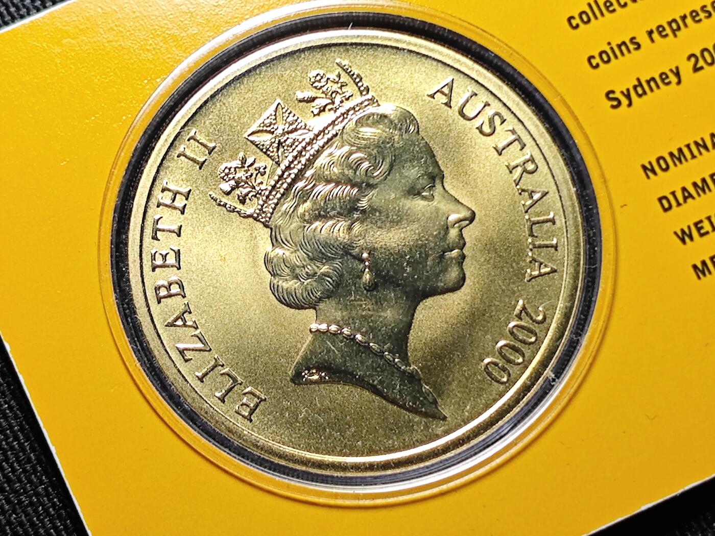 KK钱币收藏小铺   套币 批量/好品散币专场 2月预留时间 周末发货   2000澳大利亚5元奥运纪念币 卡套