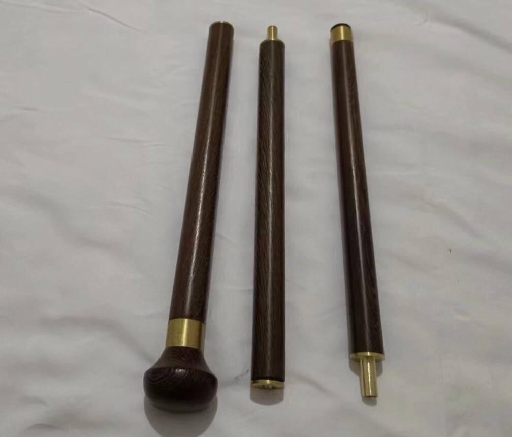 可拆卸鸡翅木三节文明棍