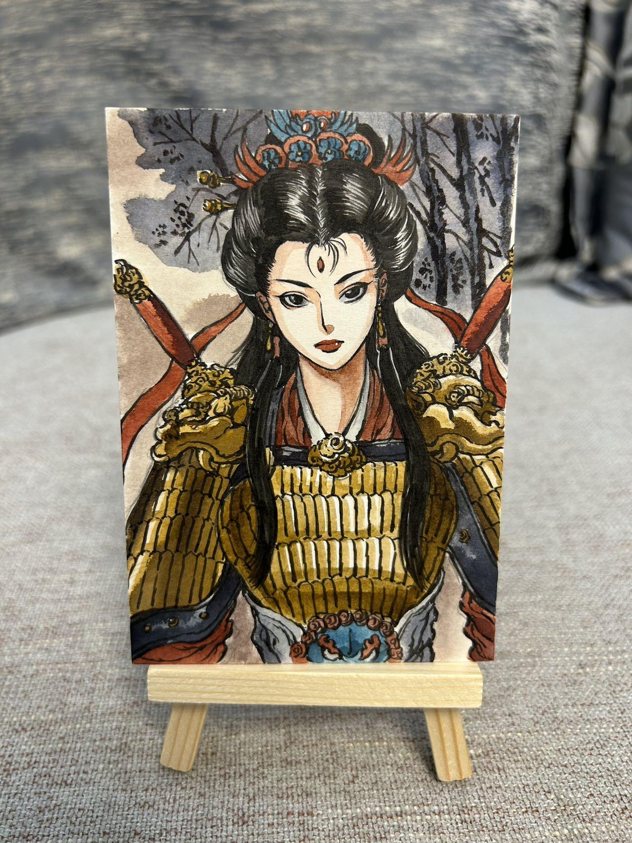 喜灰玩卡拍卖第五期，接拍品0佣金，欢迎送拍，释放现金流，让自己有资金可以购买更多喜欢的卡牌，让别的卡友能淘到更多心仪的卡牌 亿条虫老师 手绘扈三娘