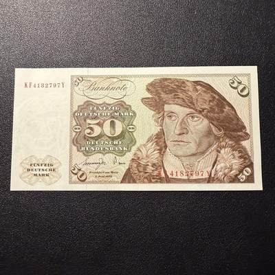 第15期 库存 - 德国1977年50马克 全新unc- 边缘轻微潮