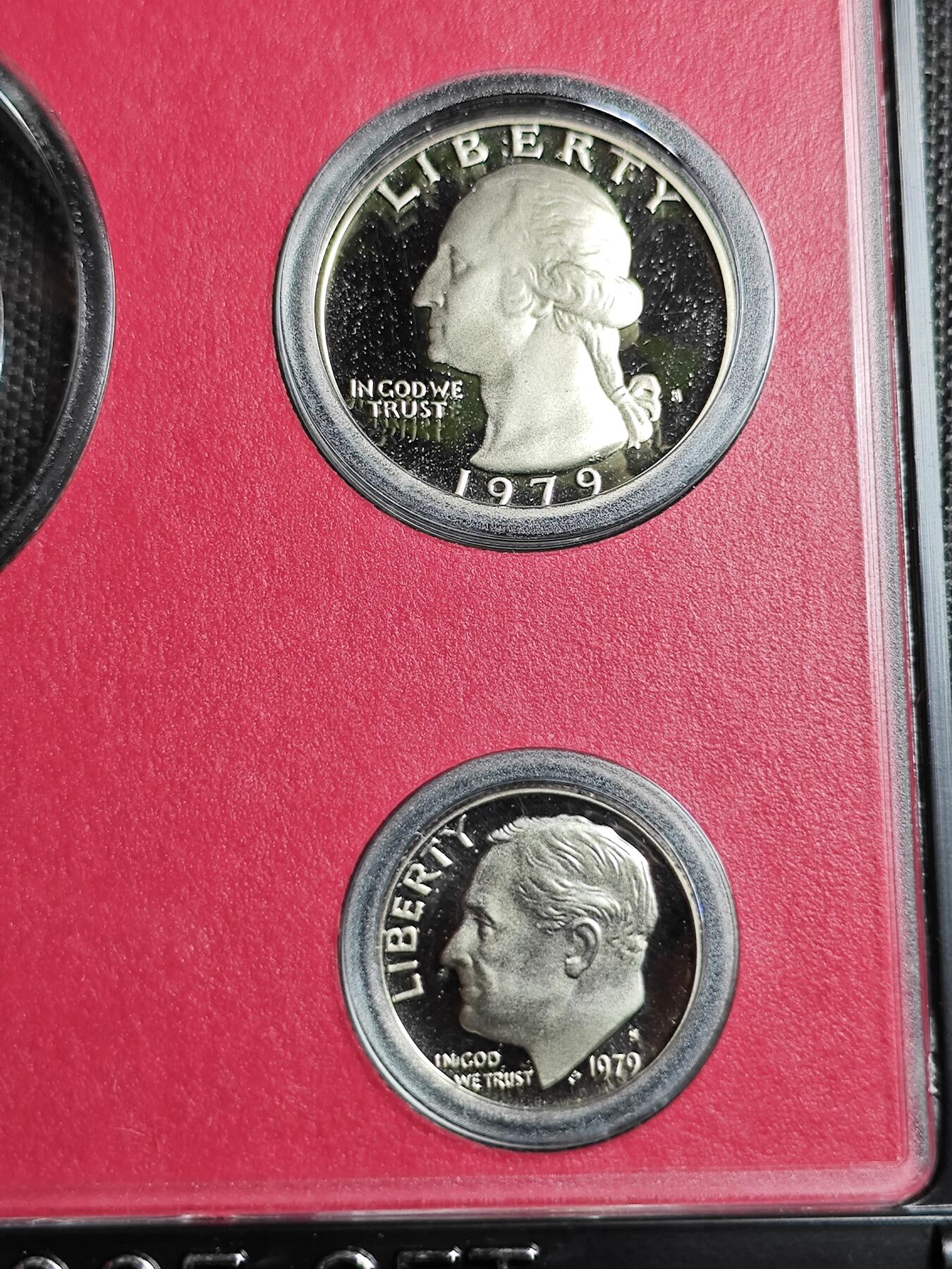 KK钱币收藏小铺   套币 批量/好品散币专场 2月预留时间 周末发货   1979美国大小面值清年精制套币 含苏珊一元精制币