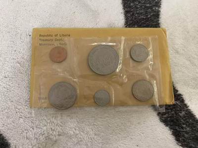 ❤️【币观天下】❤️ 第343期钱币秒杀拍卖场- 2026.3.6周五晚上6点半场 长期征集拍品  - 利比里亚1968年官方原塑封套币 含原信封