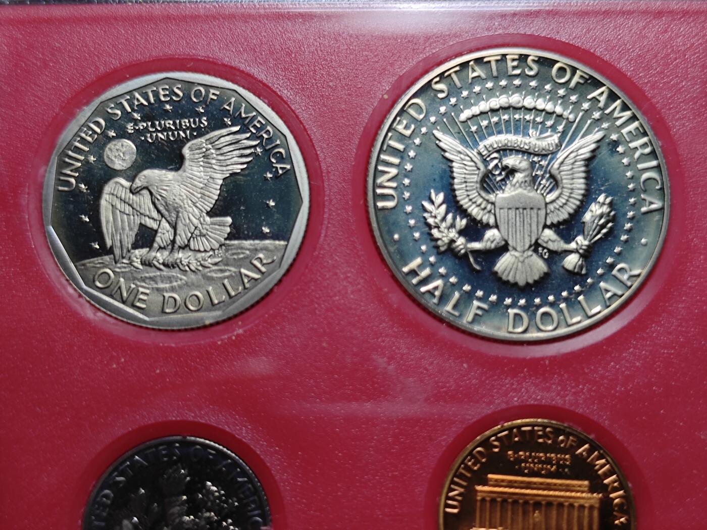 KK钱币收藏小铺   套币 批量/好品散币专场 2月预留时间 周末发货  1980美国大小面值清年精制套币 含苏珊一元精制币