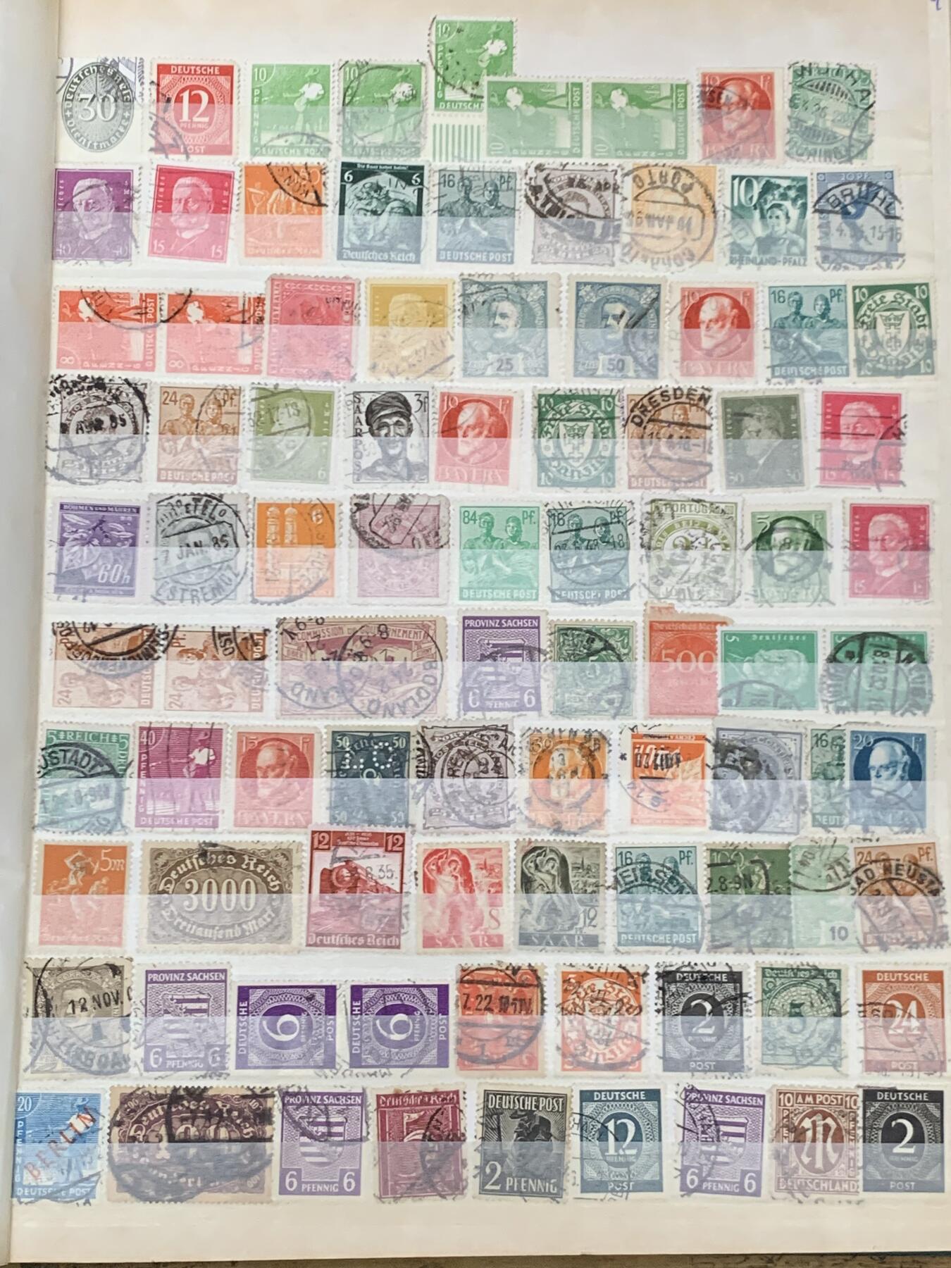 《竞宝斋》第467场 周日，周一 2场连拍 （全场包邮）欢迎送拍 德国老玩家珍藏邮票，德紧时期到一战，二战，以及二战后期邮票，具体数量见图。