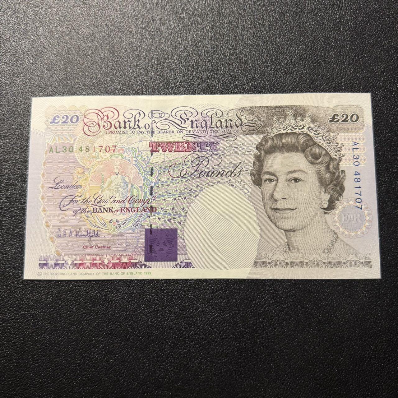 第15期 库存 英国1993年20镑 全新unc