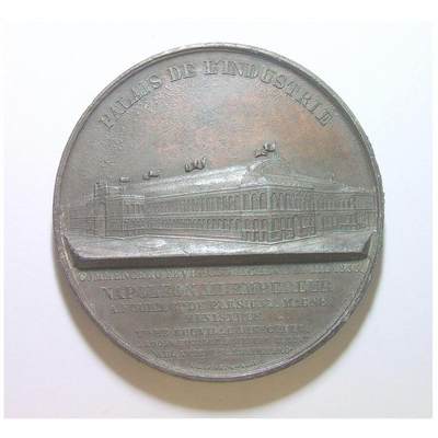 【艺术】法国艺术大章1855年 自由女神+巴黎世博会高浮雕精制超大锌章 68MM 120克 【艺术】法国艺术大章1855年 自由女神+巴黎世博会高浮雕精制超大锌章 68MM 120克