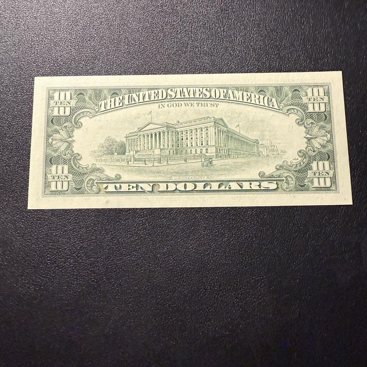 第15期 库存 美国 1988年小头10  全新unc 有有厂瑕疵