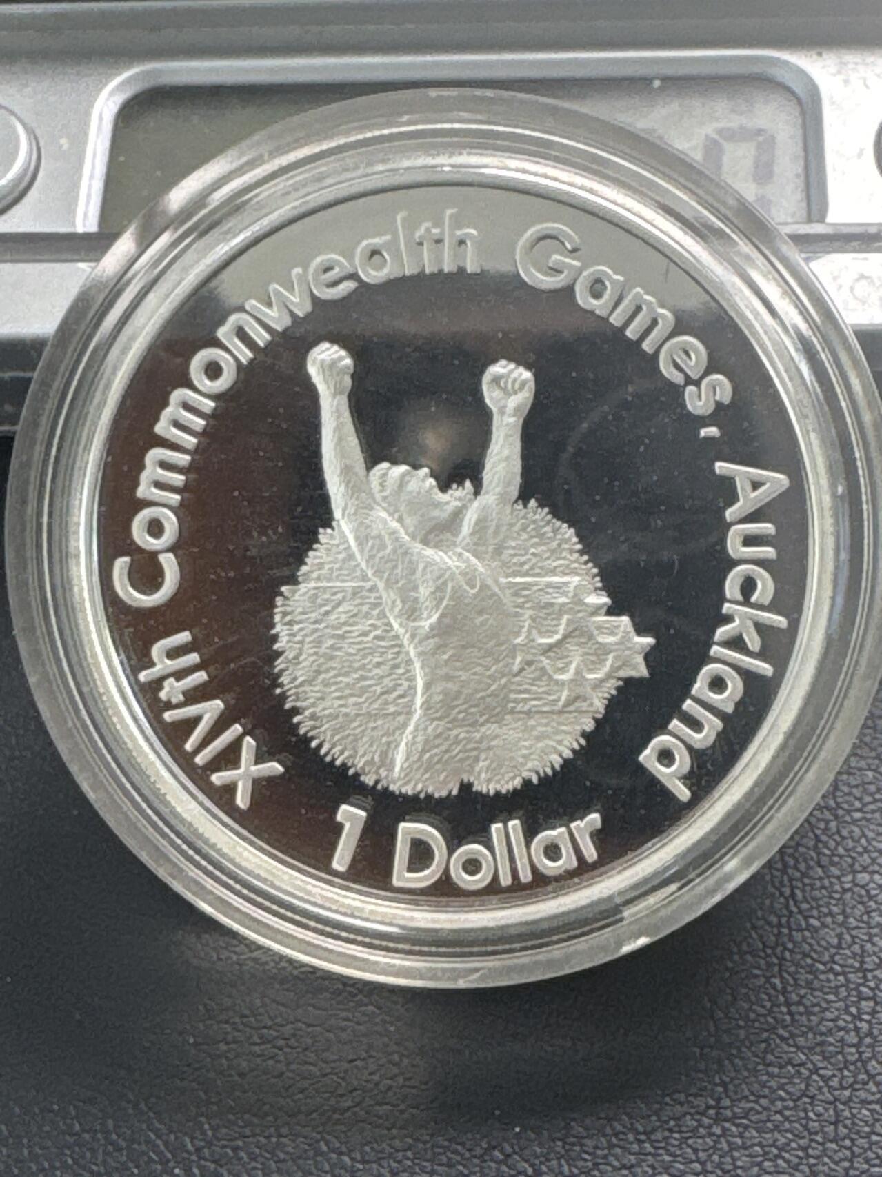 ❤️【币观天下】❤️ 第343期钱币秒杀拍卖场- 2026.3.6周五晚上6点半场 长期征集拍品  新西兰1989年英联邦运动会1元精制纪念银币27.216克