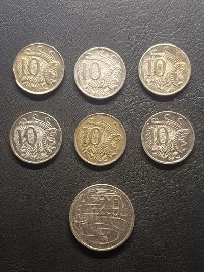 荟藏特别场次第四期——“社长的钢镚堆” - 澳洲硬币批量七枚