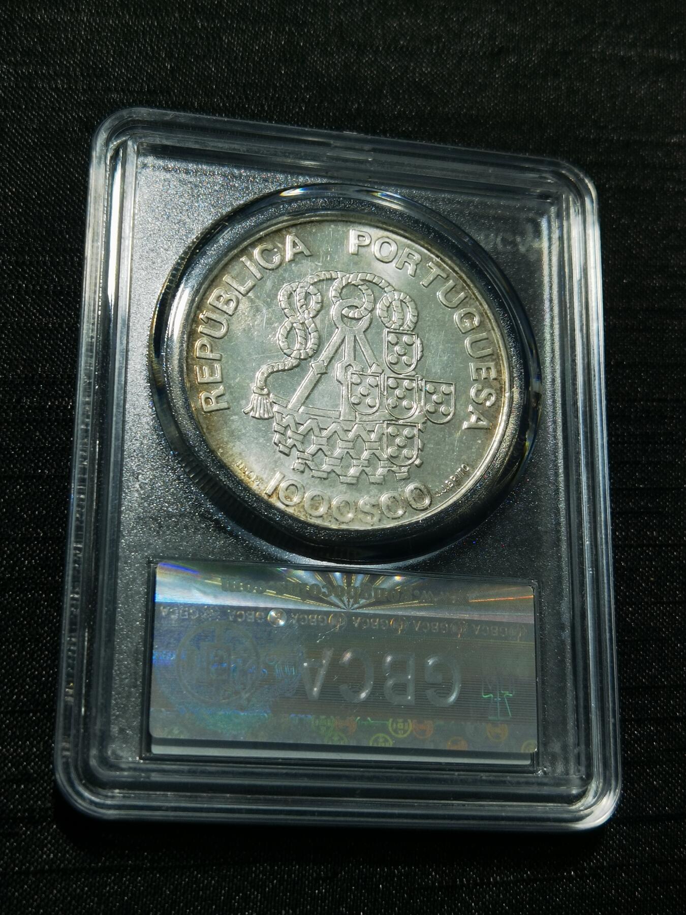 天下钱庄专场欢迎参拍 葡萄牙1000埃斯库多银币